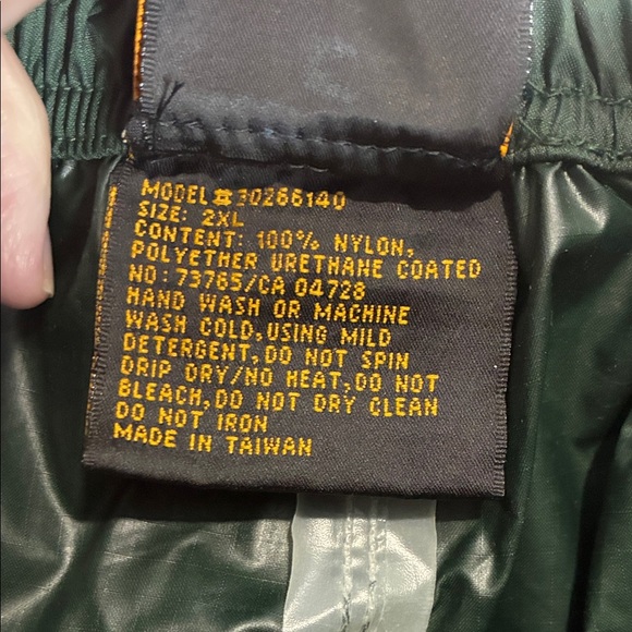 Browning Men's Forest Green Water Resistant Pants 100% Nylon - Picture 8 of 8